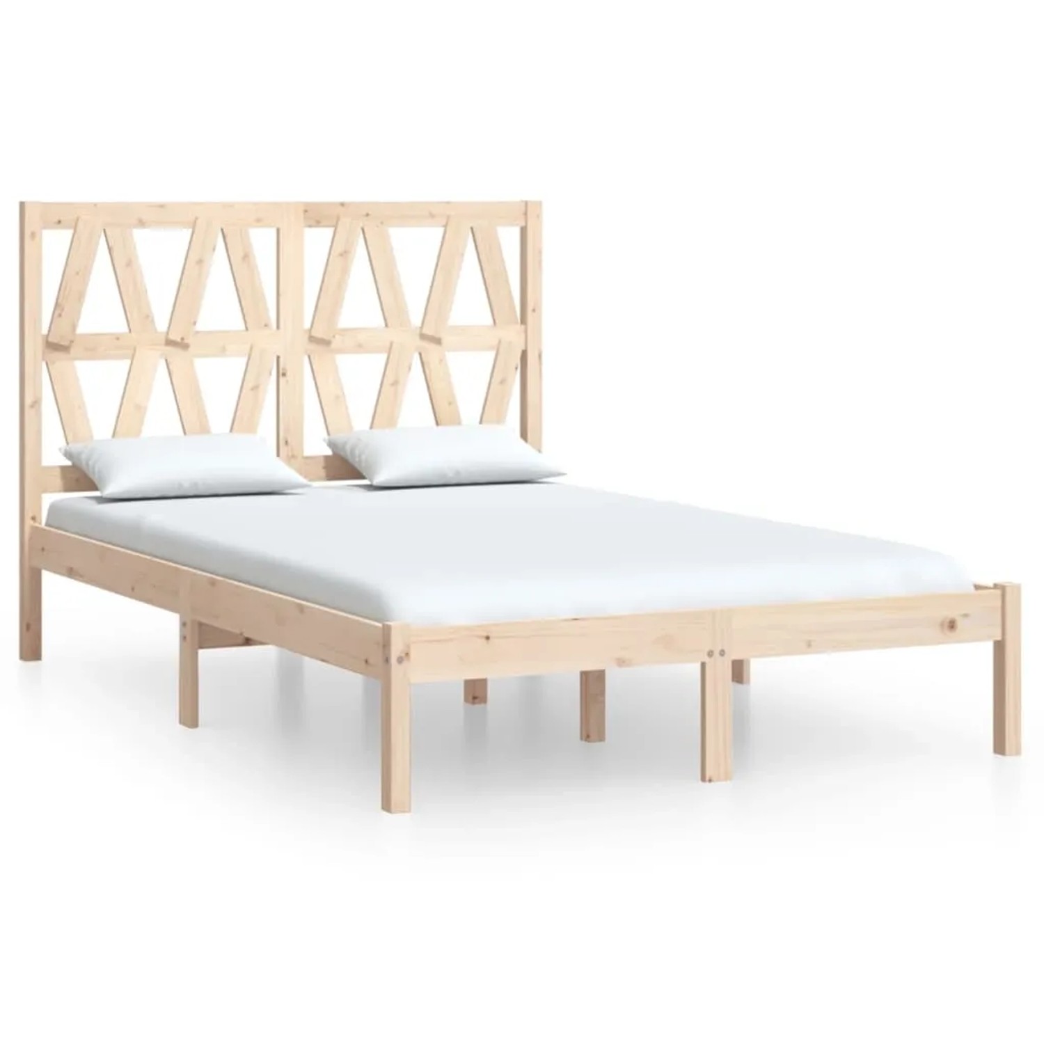 vidaXL Massivholzbett Kiefer 140x190 cm 3103978
