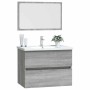 vidaXL 2-Tlg Badmöbel-Set Grau Sonoma Holzwerkstoff 815736_4