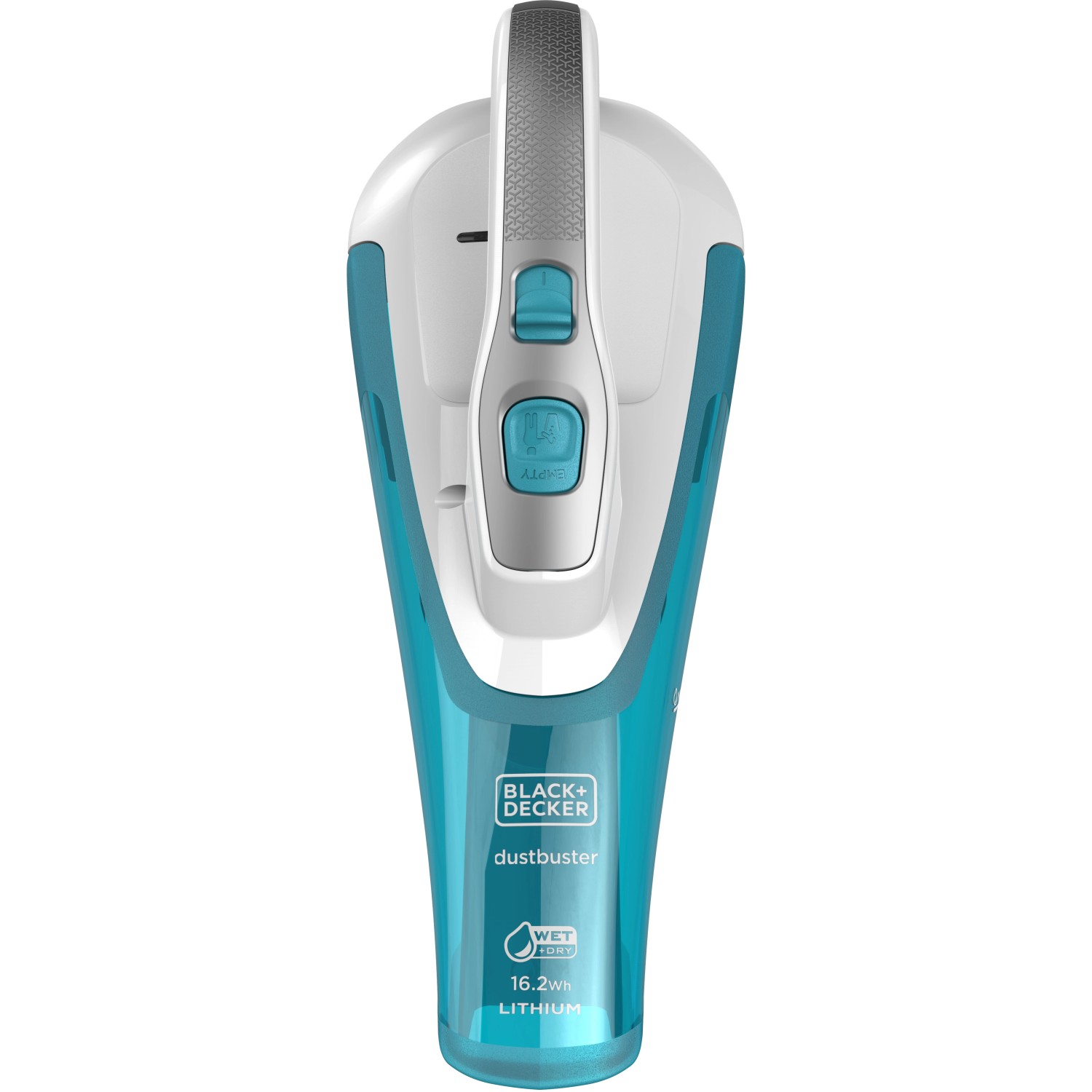 Black+Decker Dustbuster Akku-Handstaubsauger, Nass- und Trockensauger, blau/weiß.