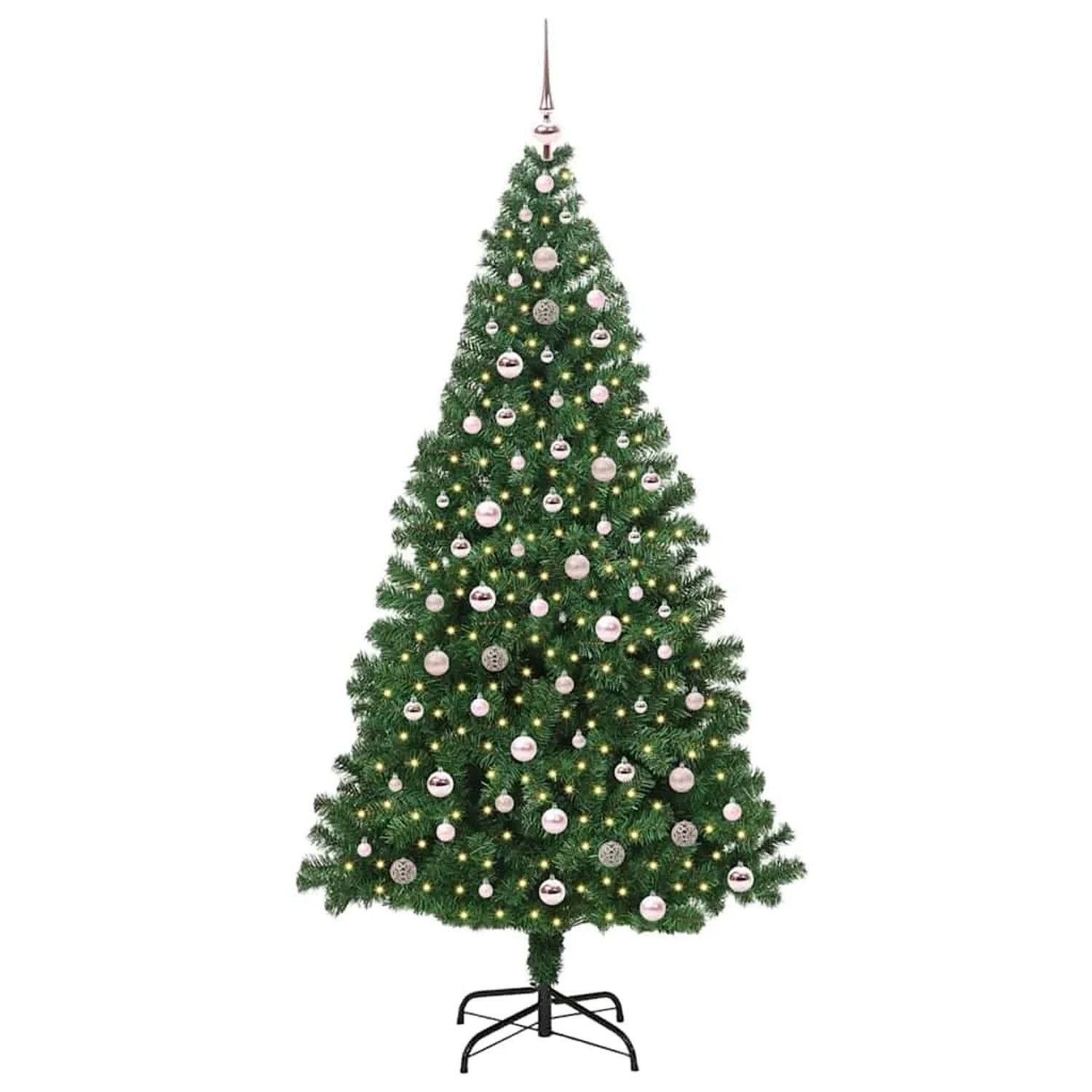 vidaXL Künstlicher Weihnachtsbaum mit 300 LEDs mit Ständer Grün 240 cm 3396933