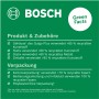Infografik zu Materialeinsatz und Verpackung des Bosch Quigo Plus Kreuzlinienlasers.