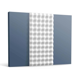 ORAC DECOR W115 3D Wandpaneel, weiß, zur Wandvertäfelung und als Akustikpaneel.