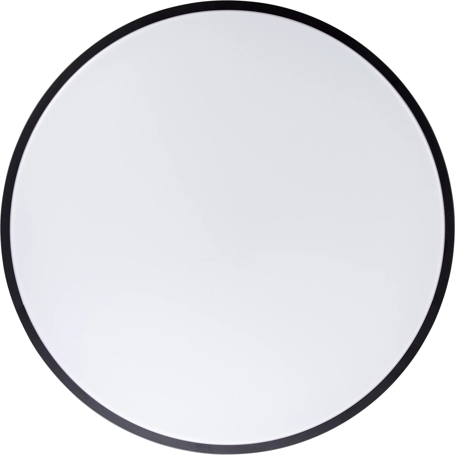 Runde, dimmbare LED-Deckenleuchte Slimline, Ø 49 cm, weiß mit schwarzem Rand.