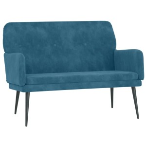 vidaXL Sitzbank Blau 108x79x79 cm Samt 351423