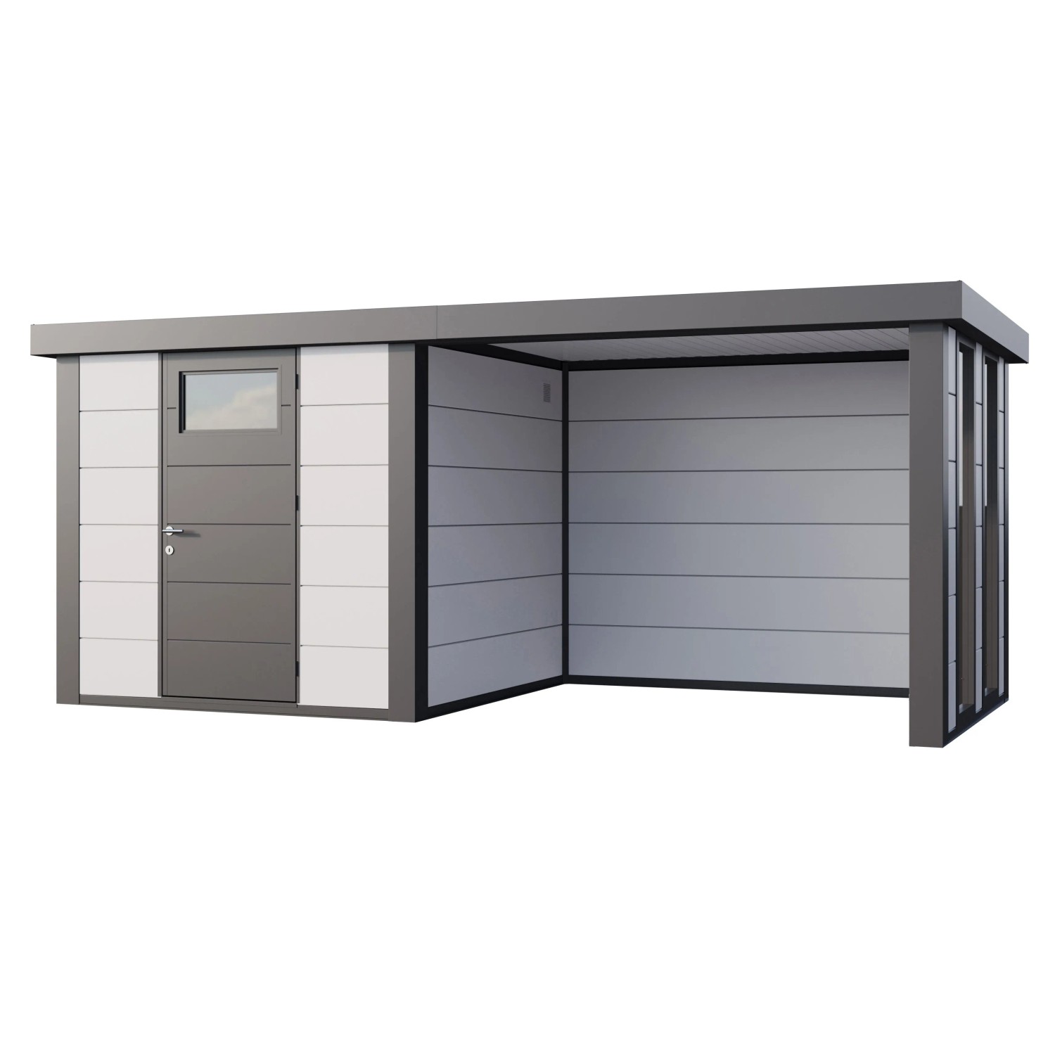 Gerätehaus Classico 2424 mit Lounge S Rechts m. Fenster 522 cm x 238 cm Wei günstig online kaufen