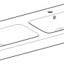 Geberit iCon Doppelwaschbecken, 120 cm, Weiß mit KeraTect Beschichtung und zwei Hahnlöchern.