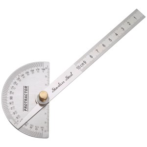 LUX Winkelmesser Classic 100 mm aus Stahl, verstellbar zum Messen und Eintragen von Winkeln.