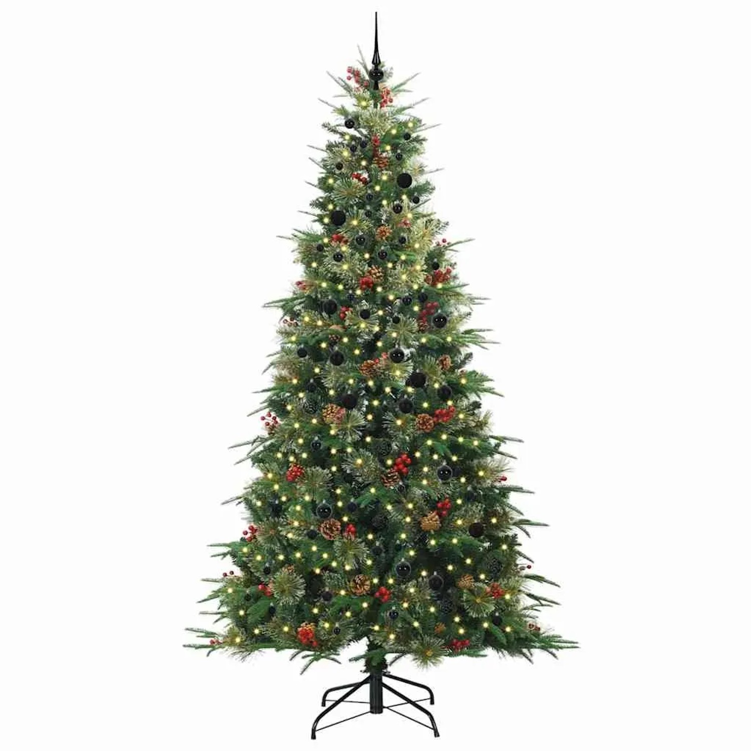 vidaXL Künstlicher Klappbarer Weihnachtsbaum Grün 240 cm PE und PVC 3397446