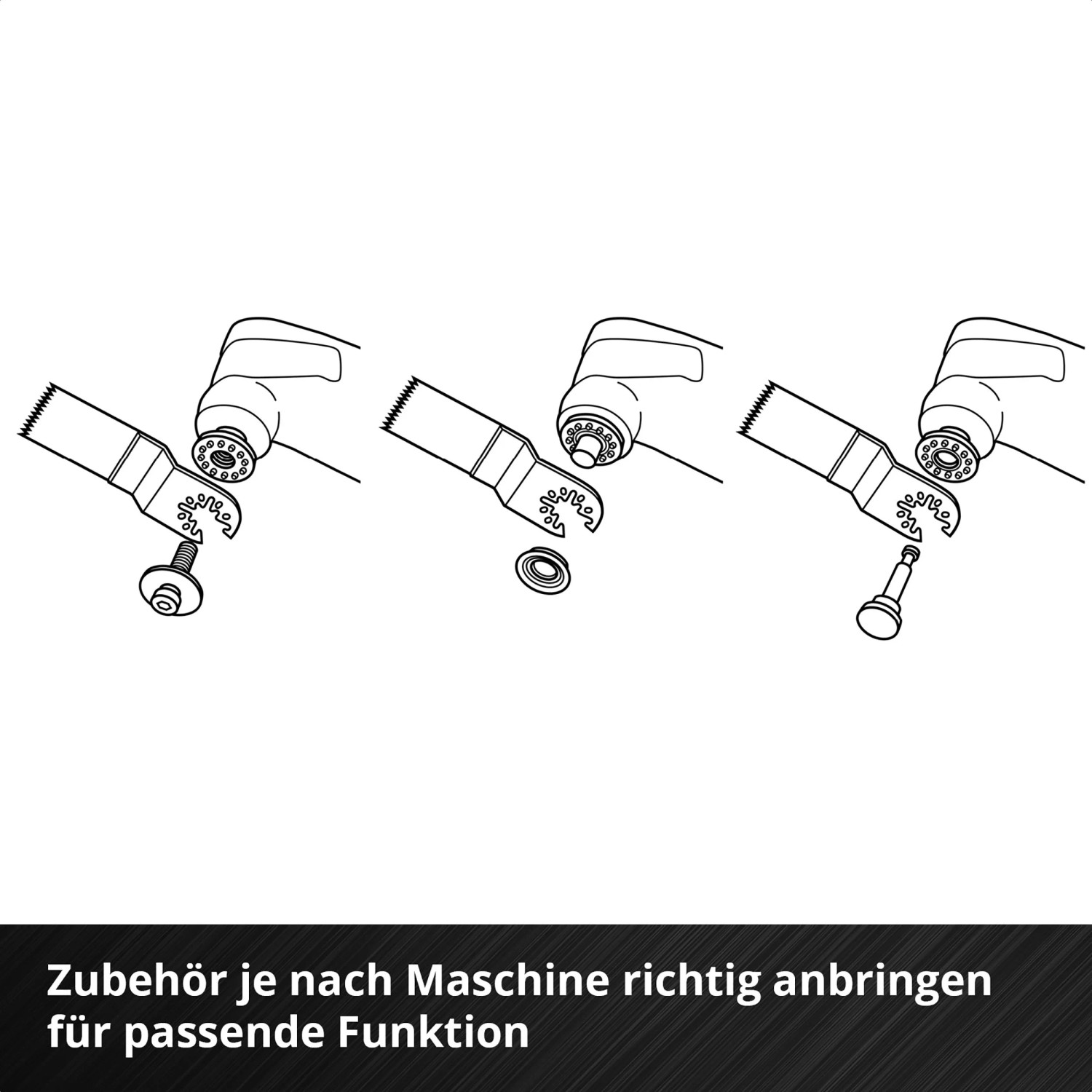 Einhell Tauchsägeblatt HCS, 22mm, Montage am Multifunktionswerkzeug, Zubehör für präzise Schnitte.