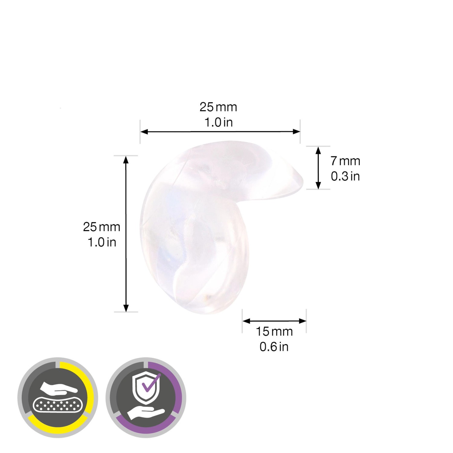 Wagner Eckkantenschutz-Set EH2125 Ø 25 mm Transparent 4-tlg._3