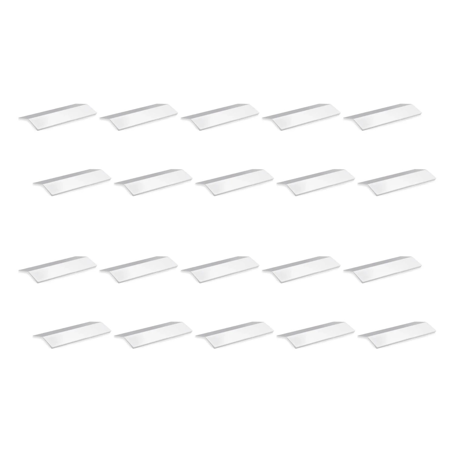 Emuca Lot von 20 Selbstklebende Möbelgriffe Chiva L62 mm Aluminium Matt Eloxiert