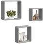 vidaXL Würfelregale 3 Stk Grau MDF 323954_4