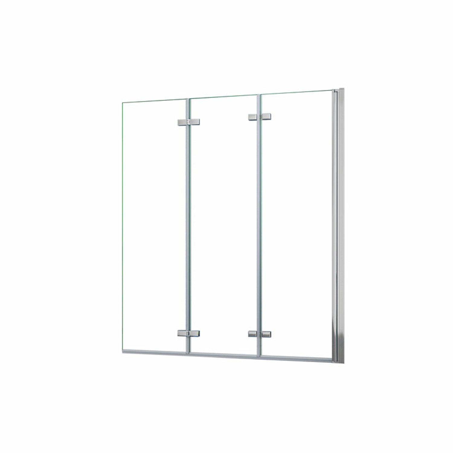 Duschparadies 130 x 140cm Badewannenaufsatz 3tlg Faltwand 6mm Nano Glas Dus günstig online kaufen