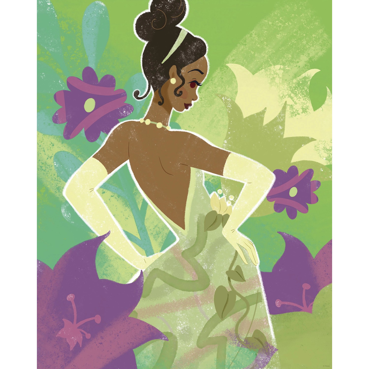 Komar Wandbild Disney Princess Tiana in Green 40 cm x 50 cm günstig online kaufen