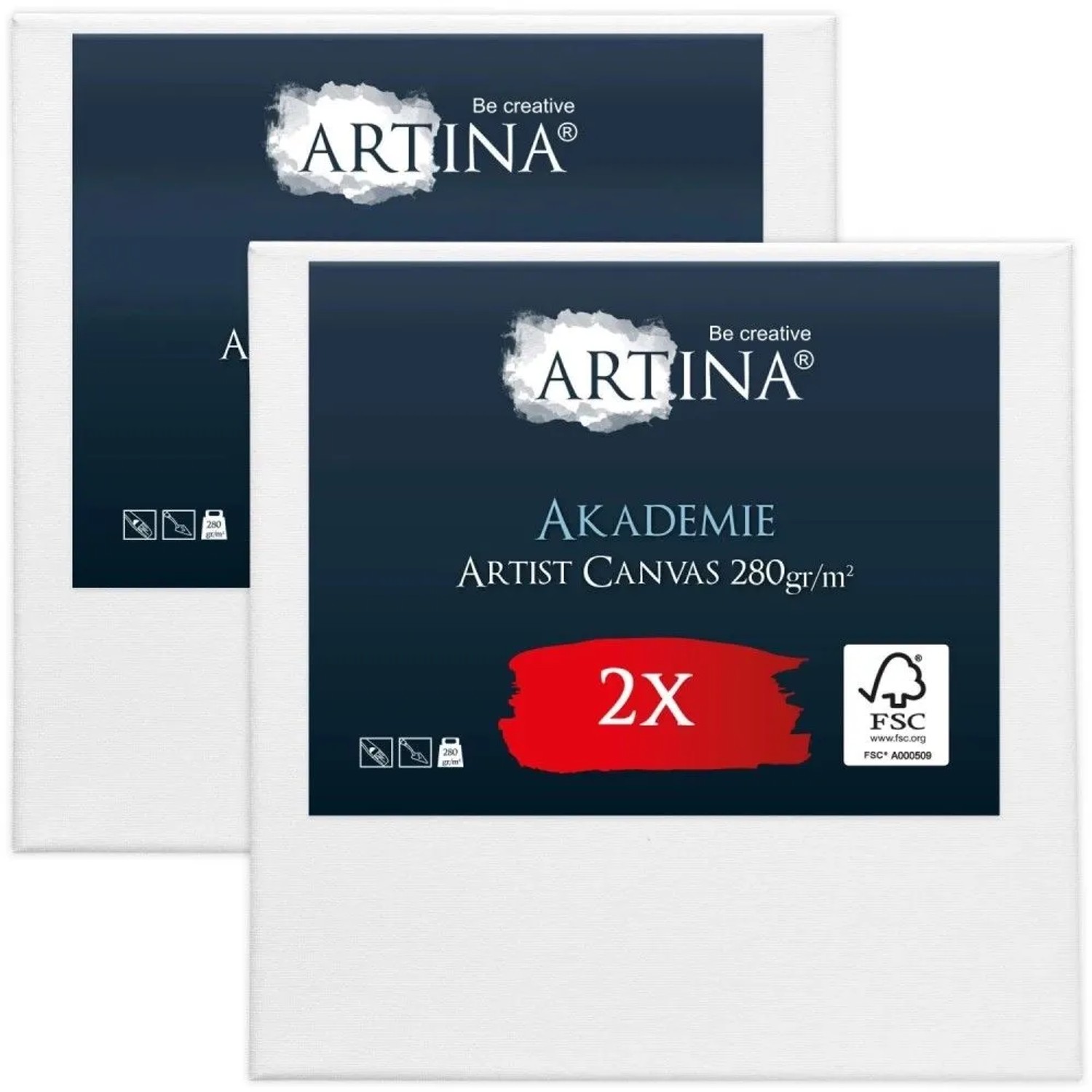 Artina Akademie Keilrahmen 50x50cm FSC 2tlg