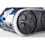 Detailaufnahme: CF 400 CL kabelloser Poolroboter mit Raupenantrieb. Poolreinigung leicht gemacht.