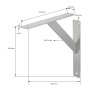 ML-Design Regalhalterung 2er Set, 240x240 mm, Silber, Aluminium, Regalwinkel für DIY Projekte.