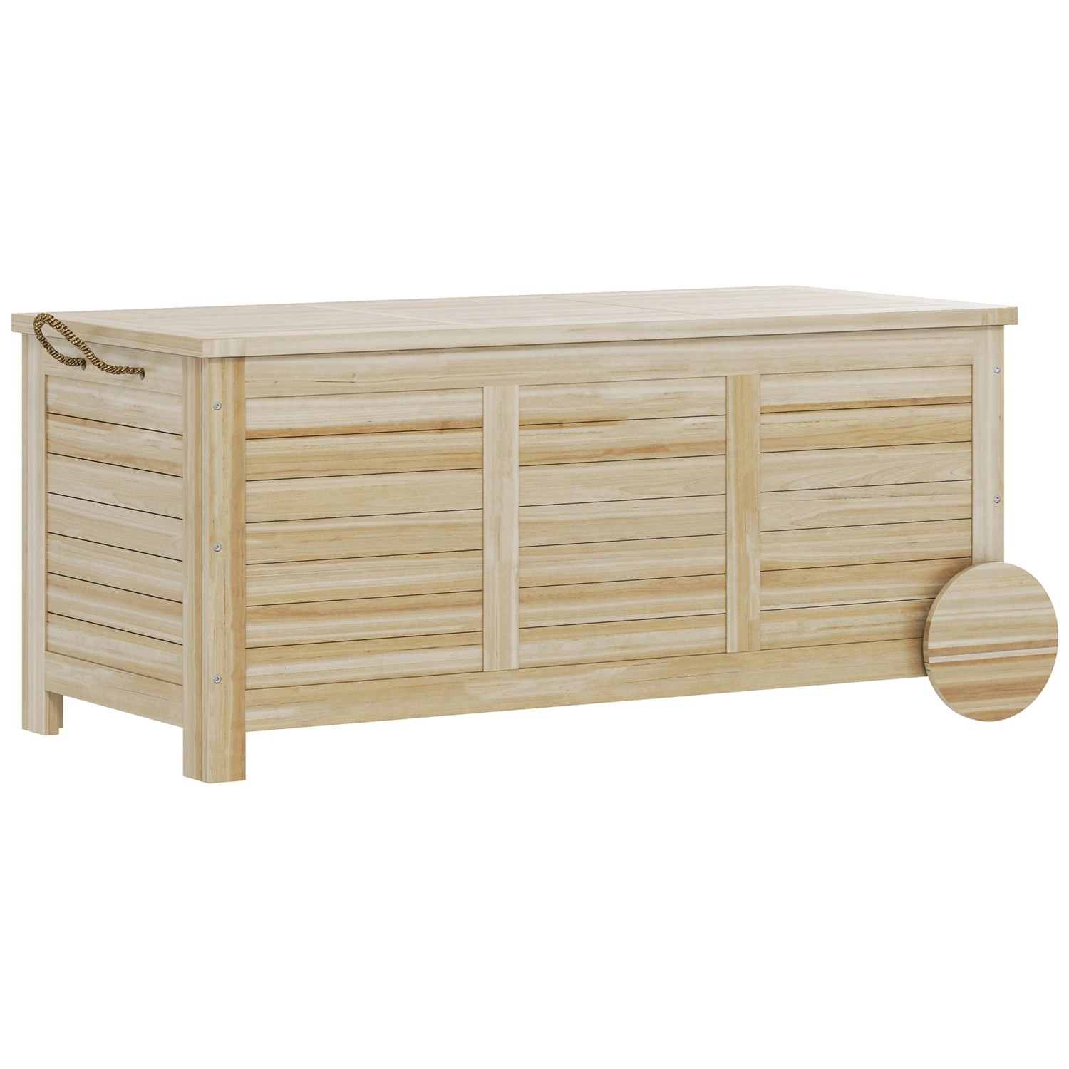 Outsunny Auflagenbox Tannenholz Naturholz 110L x 50B x 50H cm günstig online kaufen