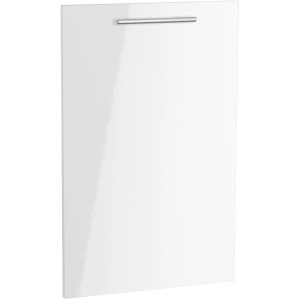 Optifit Rurik986 Geschirrspüler-Tür, 44,6x70 cm, Weiß Glanz mit Edelstahlgriff.