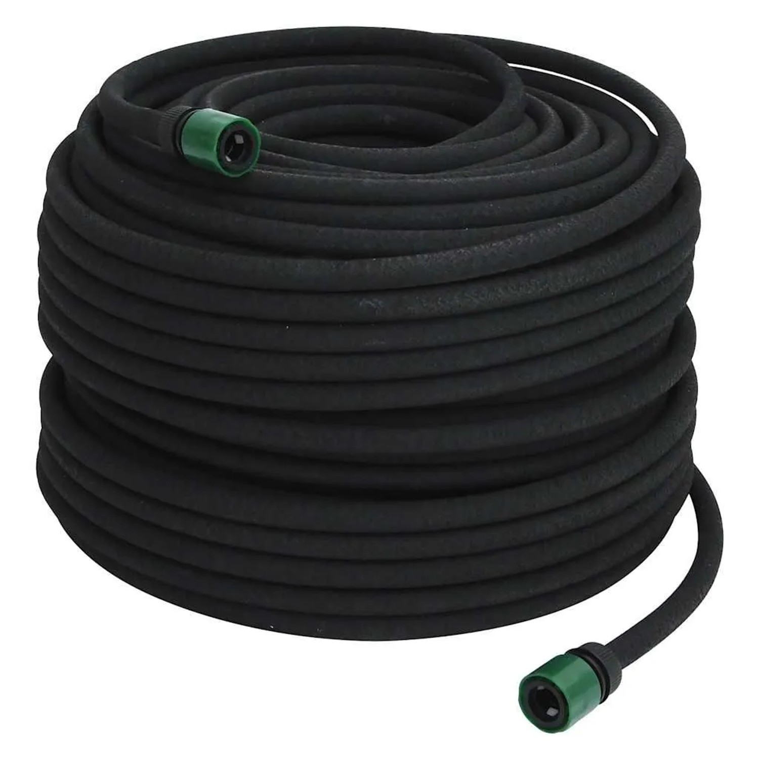 vidaXL Tropfschlauch Schwarz 100 m Gummi 155875