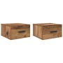 vidaXL Nachttisch 2 Stk Altholz 35 x 35 x 20 cm Holzwerkstoff 882385