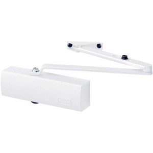 Weißer Burg Wächter Türschließer TS 1500 W SB für Türbreiten bis 110 cm.