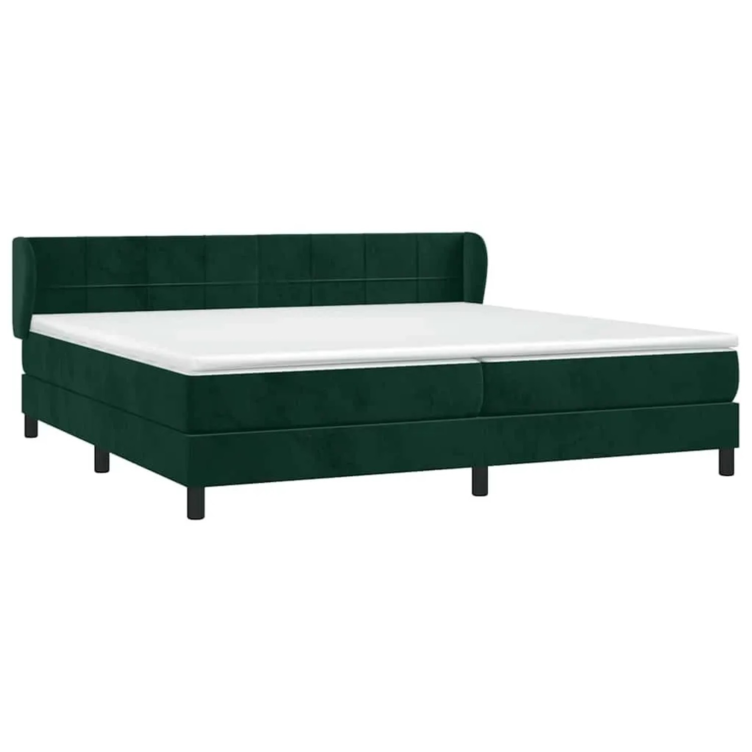 vidaXL Boxspringbett mit Matratze Dunkelgrün 200x200 cm Samt 3127514 günstig online kaufen