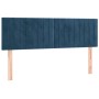 Boxspringbett Kopfteil in Dunkelblau aus Samt, 140x190 cm. Bett Zubehör.