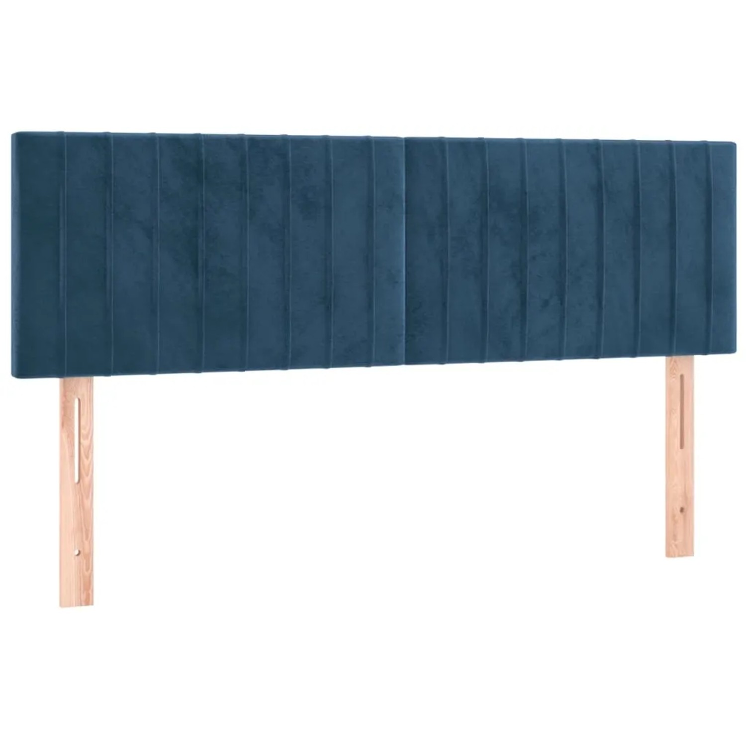 Boxspringbett Kopfteil in Dunkelblau aus Samt, 140x190 cm. Bett Zubehör.