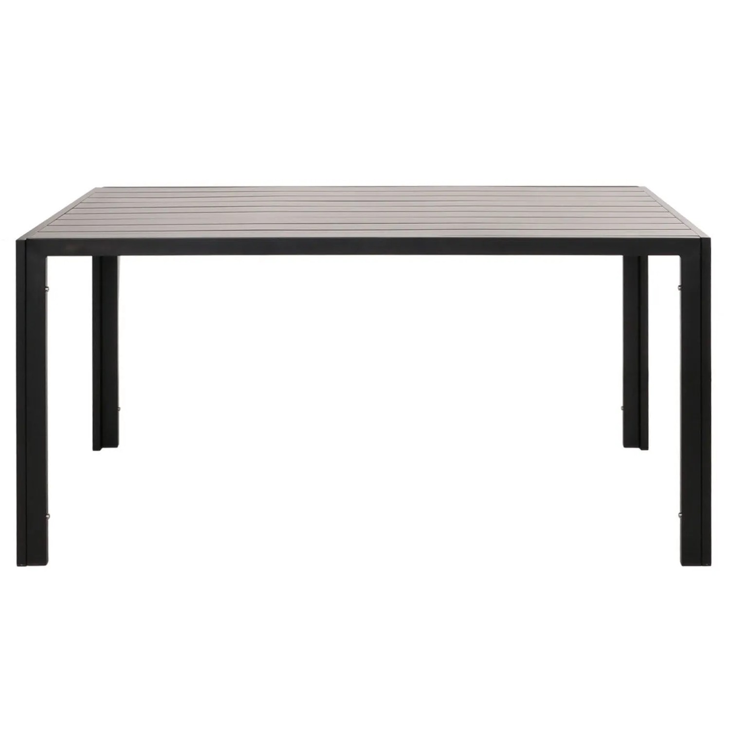Rechteckiger MCW Alu-Esstisch N40 140x80cm in Anthrazit. Wetterfester Gartentisch mit stabiler Aluminiumplatte.