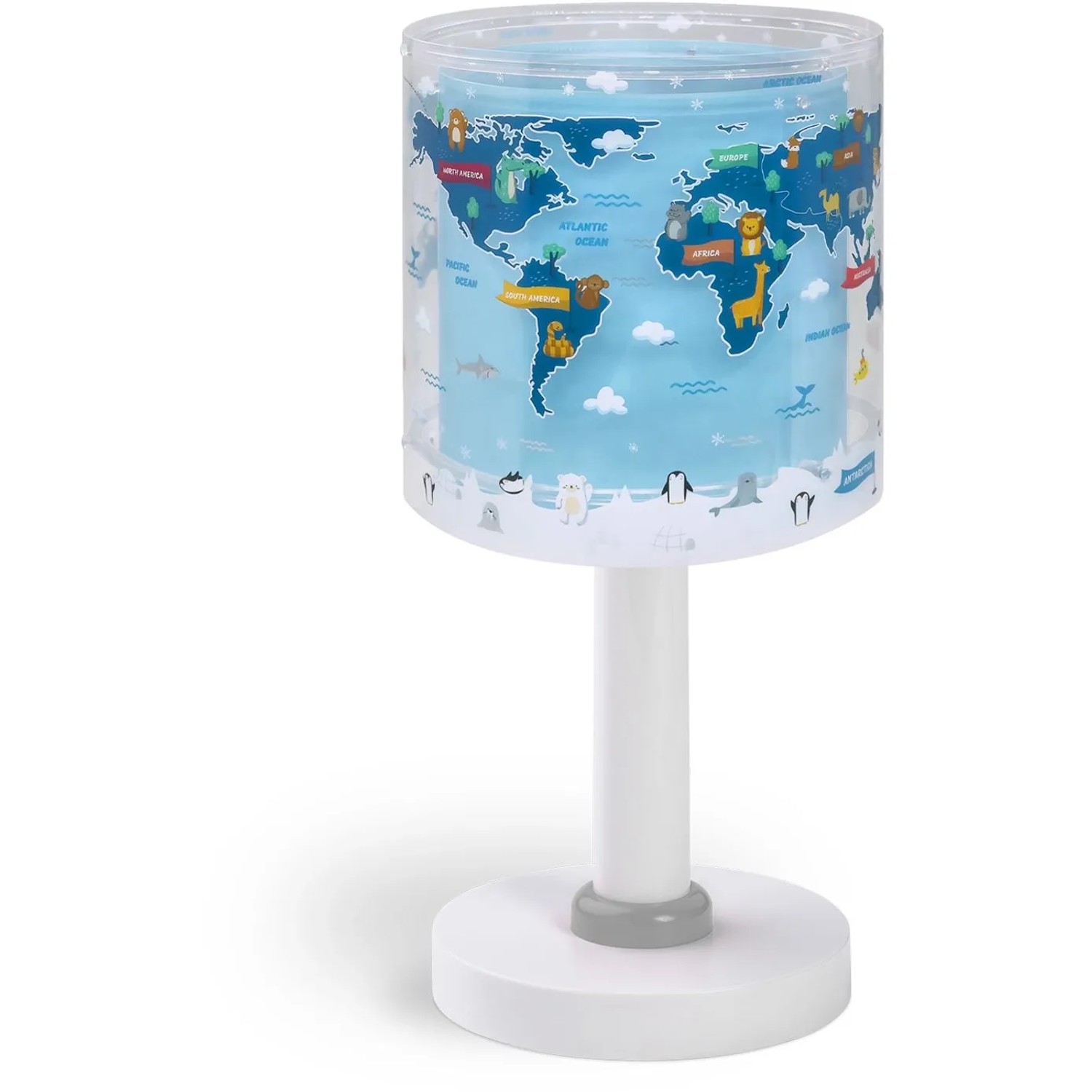 Dalber Nachttischlampe LED Nachtlicht für Kinder Kids World Weltkarte