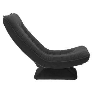 Dunkelgrauer Juskys Relaxsessel Korsika Cord, Loungesessel mit Drehfunktion und Klappfunktion.