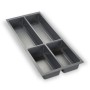 SOTECH ORGA-BOX III Besteckeinsatz, dunkelgrau, Kunststoff, 300 mm, für Nobilia Küchen.