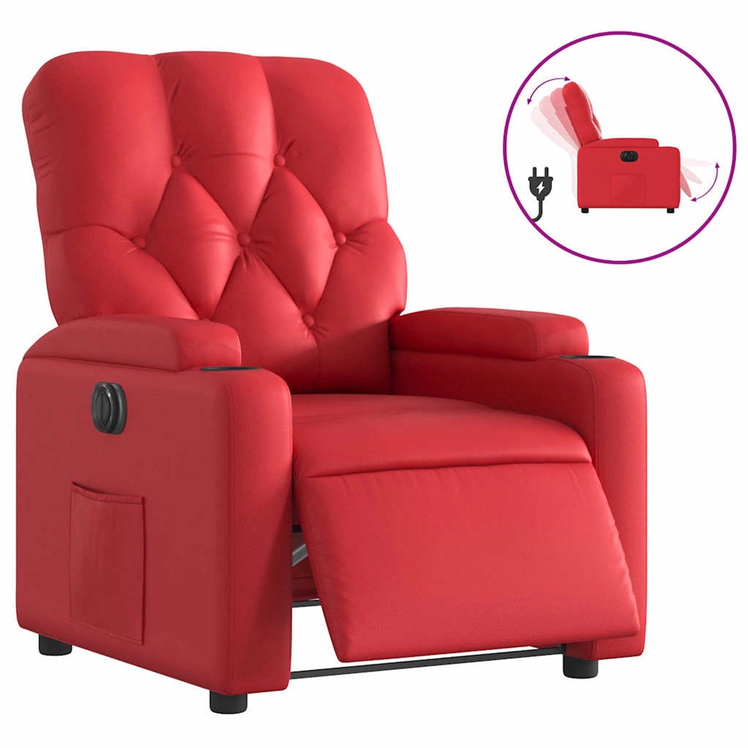 vidaXL Relaxsessel Elektrisch Rot Kunstleder 3204763 günstig online kaufen