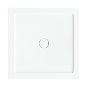 Quadratische, extraflache, weiße Bette Duschwanne Stage, 90x90 cm. Ideal für moderne Bäder.