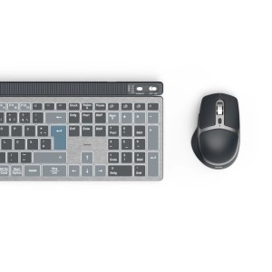 Hama Multi-Device Tastatur-Maus-Set WKM-750, kabellos, schwarz. QWERTZ Tastatur und ergonomische Maus.