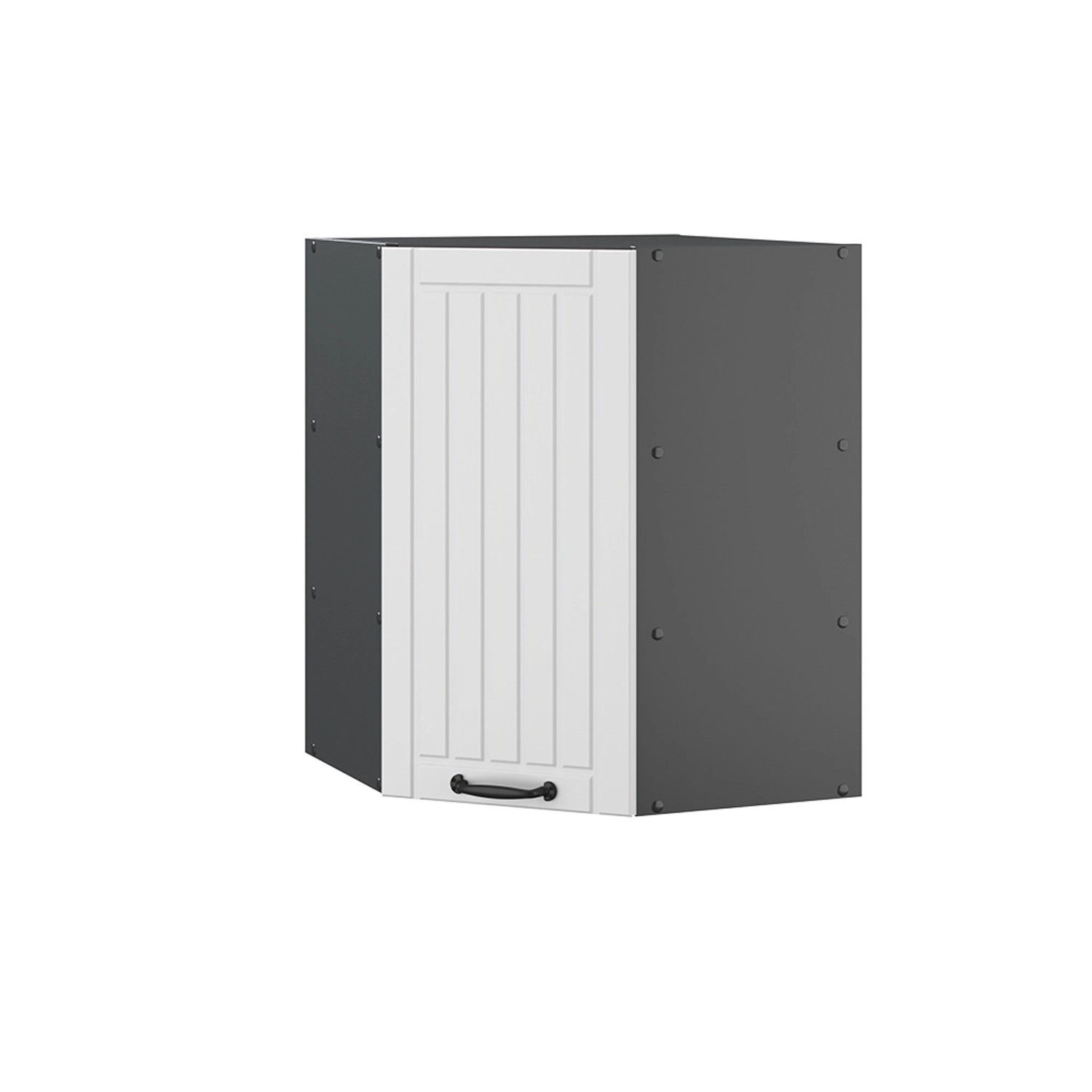 Thumbnail - Vicco Eckhängeschrank Fame-Line Küchen-Eckschrank Weiß Landhaus/Anthrazit 57 cm