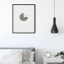 Wandbild Baby Hello World mit Kinderwagen Motiv, 40x50 cm.