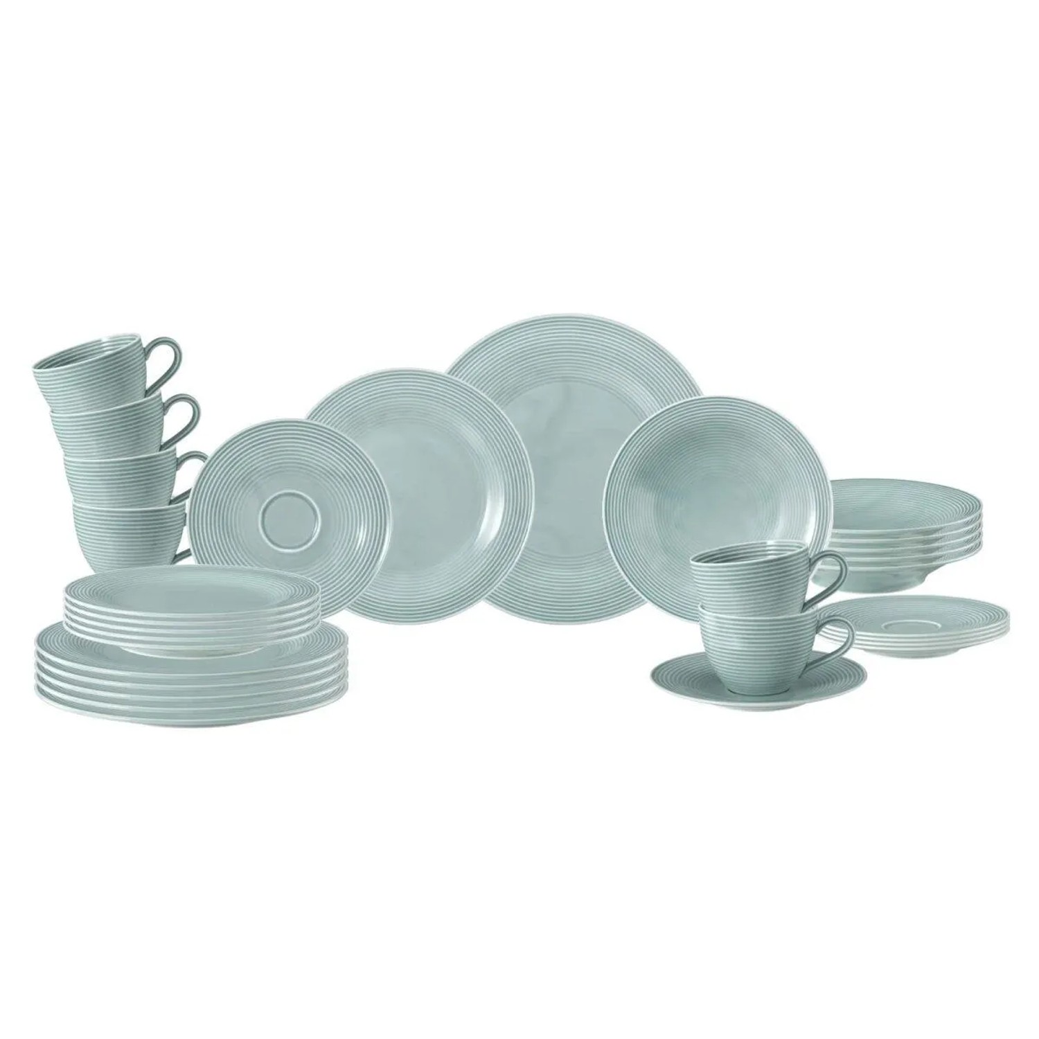 Seltmann Weiden Beat Color Glaze Kombiservice 30-teilig Arktisblau