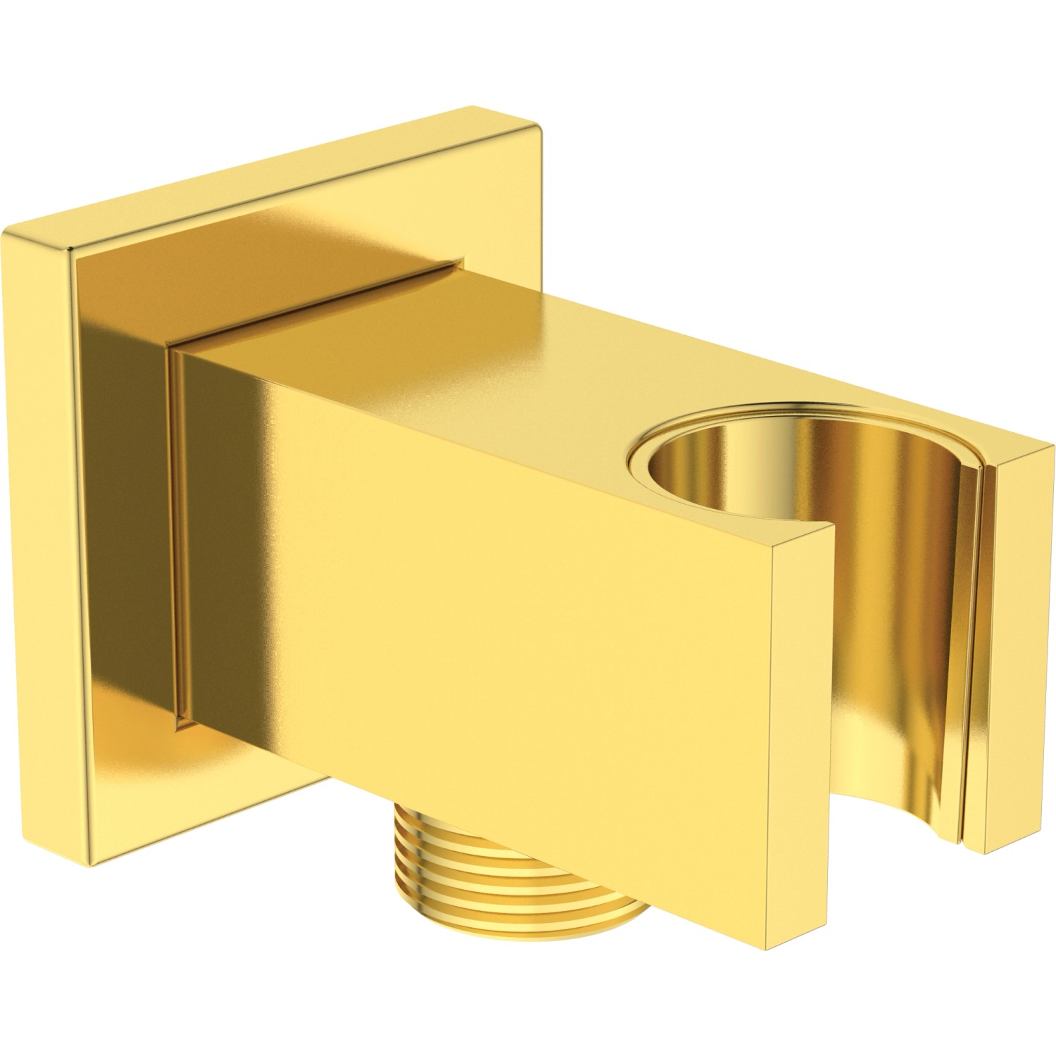 Ideal Standard Brausehalter Idealrain Atelier eckig mit Anschluss Brushed Gold
