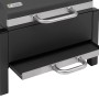 Detailaufnahme: Schwarzer Tepro Toronto Holzkohlegrill Easy mit Ablage.