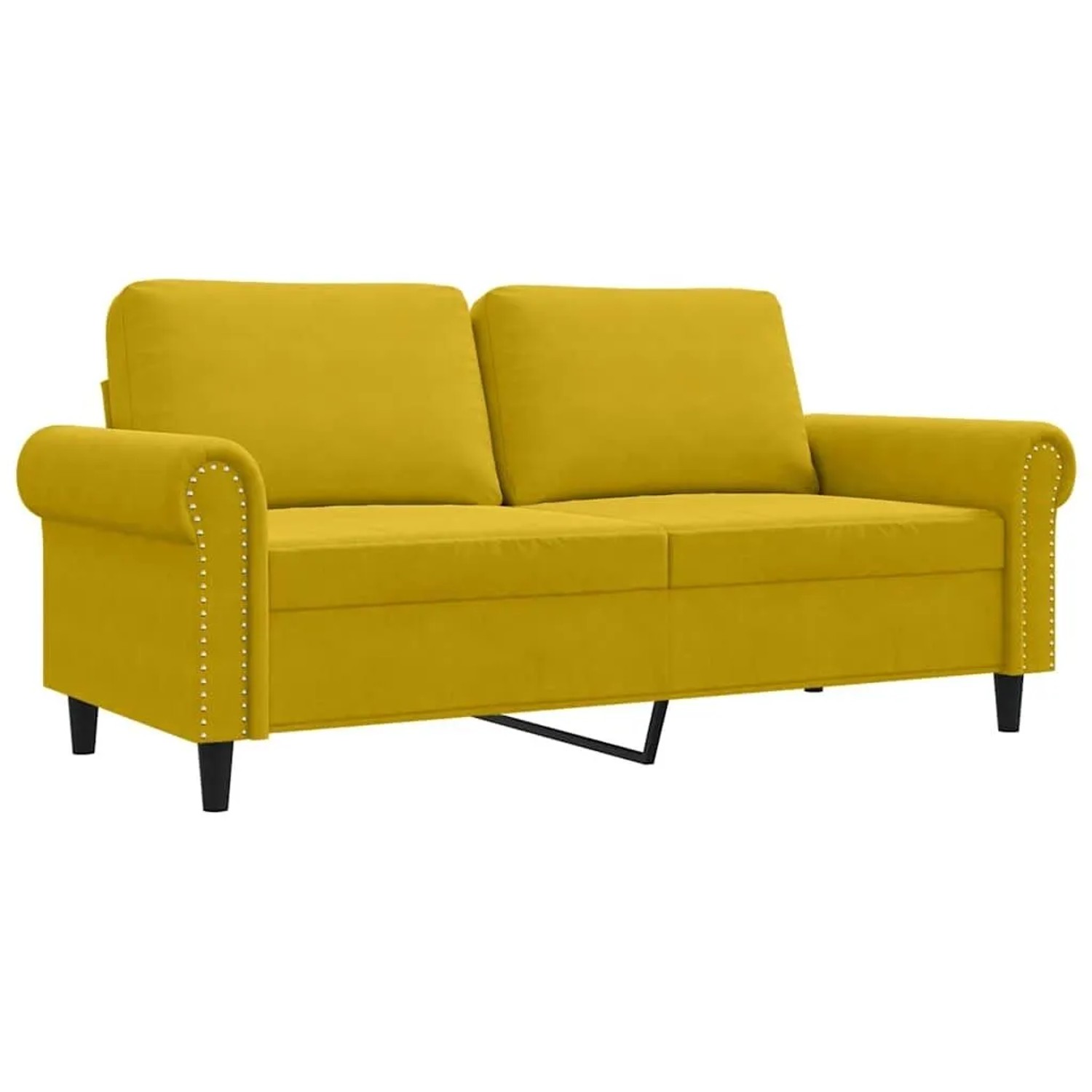 vidaXL 2-Sitzer-Sofa Gelb 140 cm Samt 359535 günstig online kaufen