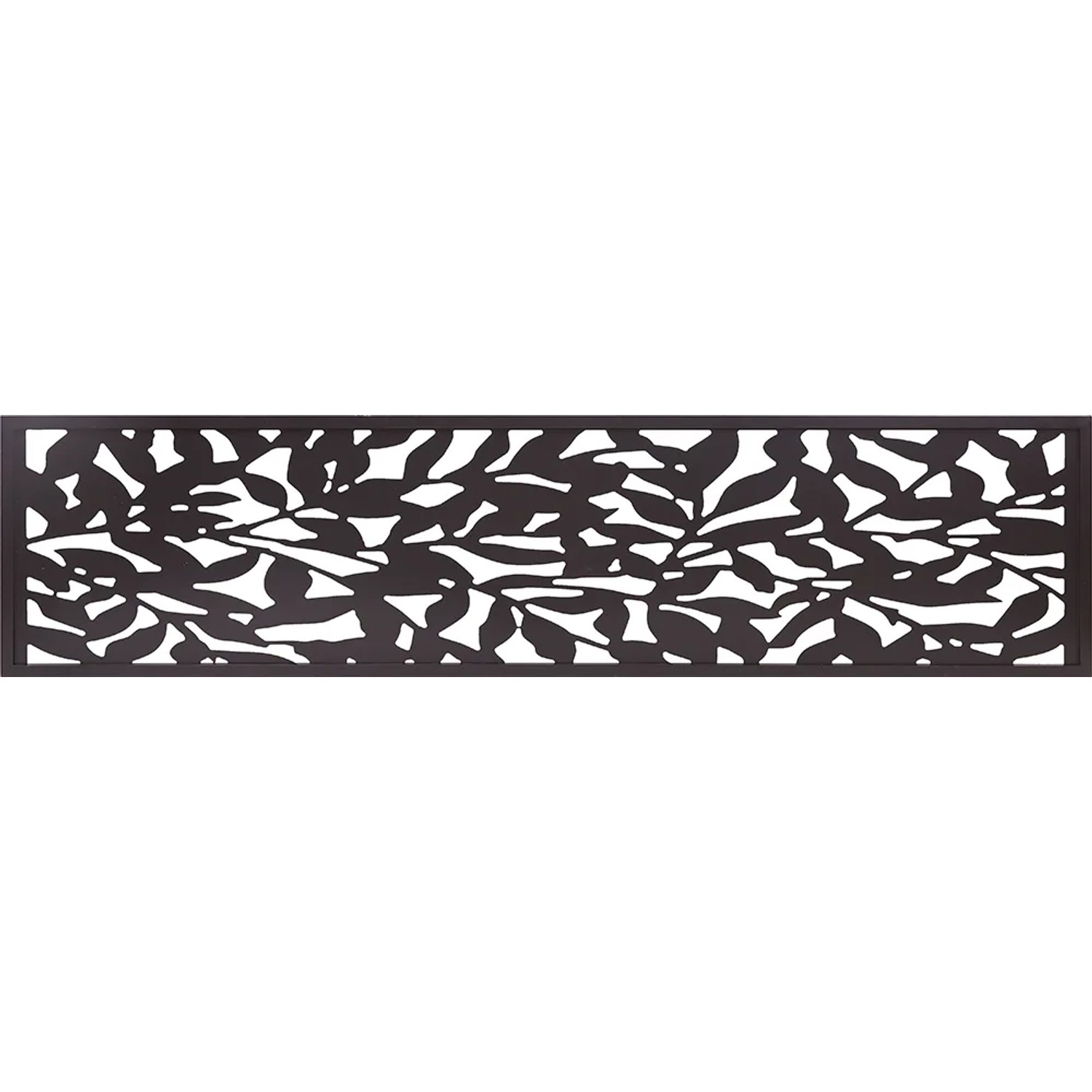 Anthrazitfarbenes Deko-Element Blätter für WPC-Steckzaun, 42,2x177x2cm.