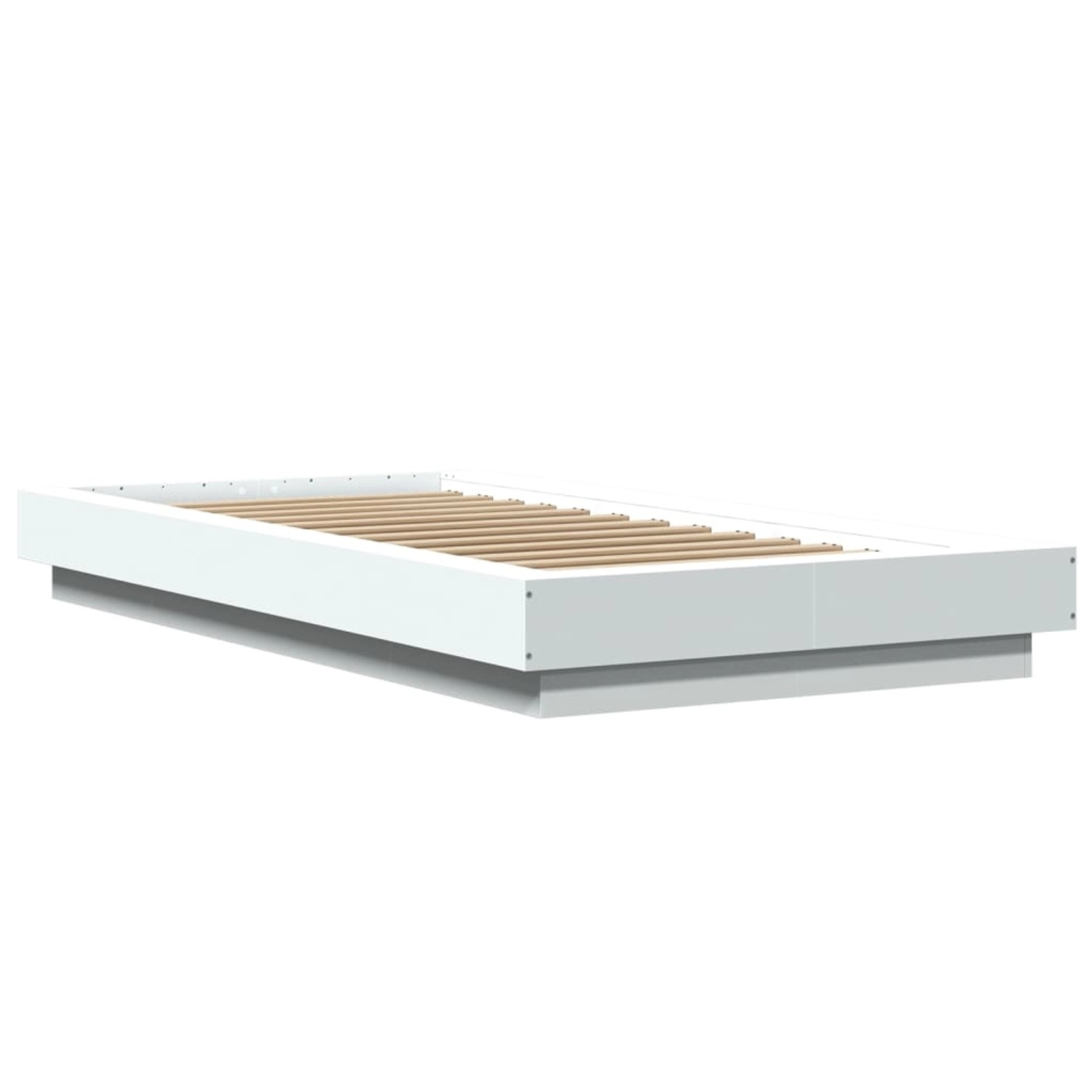 vidaXL Bettgestell mit LED Weiß 90x200 cm Holzwerkstoff 3281119 günstig online kaufen