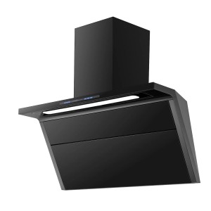 Schwarze Wolkenstein WS55-90A++GCB Kopffreihaube mit LED-Beleuchtung und Touch Control.