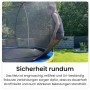 Zero Gravity Gartentrampolin mit Sicherheitsnetz und Leiter, Kind klettert
