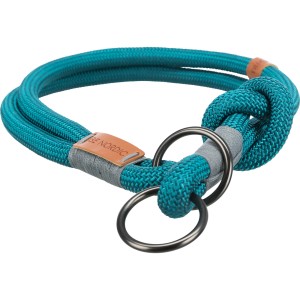 Trixie Hundehalsband Be Nordic, Zugstopp, petrol-grau, aus robustem Seilmaterial.