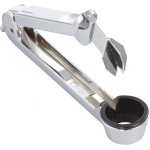 Leifheit Pflaumenentsteiner aus Silber, Küchenhelfer zum Entkernen von Pflaumen.