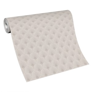 Erismann Vliestapete Versailles Antoinette, 10,05x0,53m, Taupe mit Fächer-Muster.