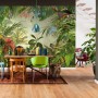 Komar Vliesfototapete „Into the Wild“ (368x248 cm) mit Dschungelmotiv im Esszimmer.
